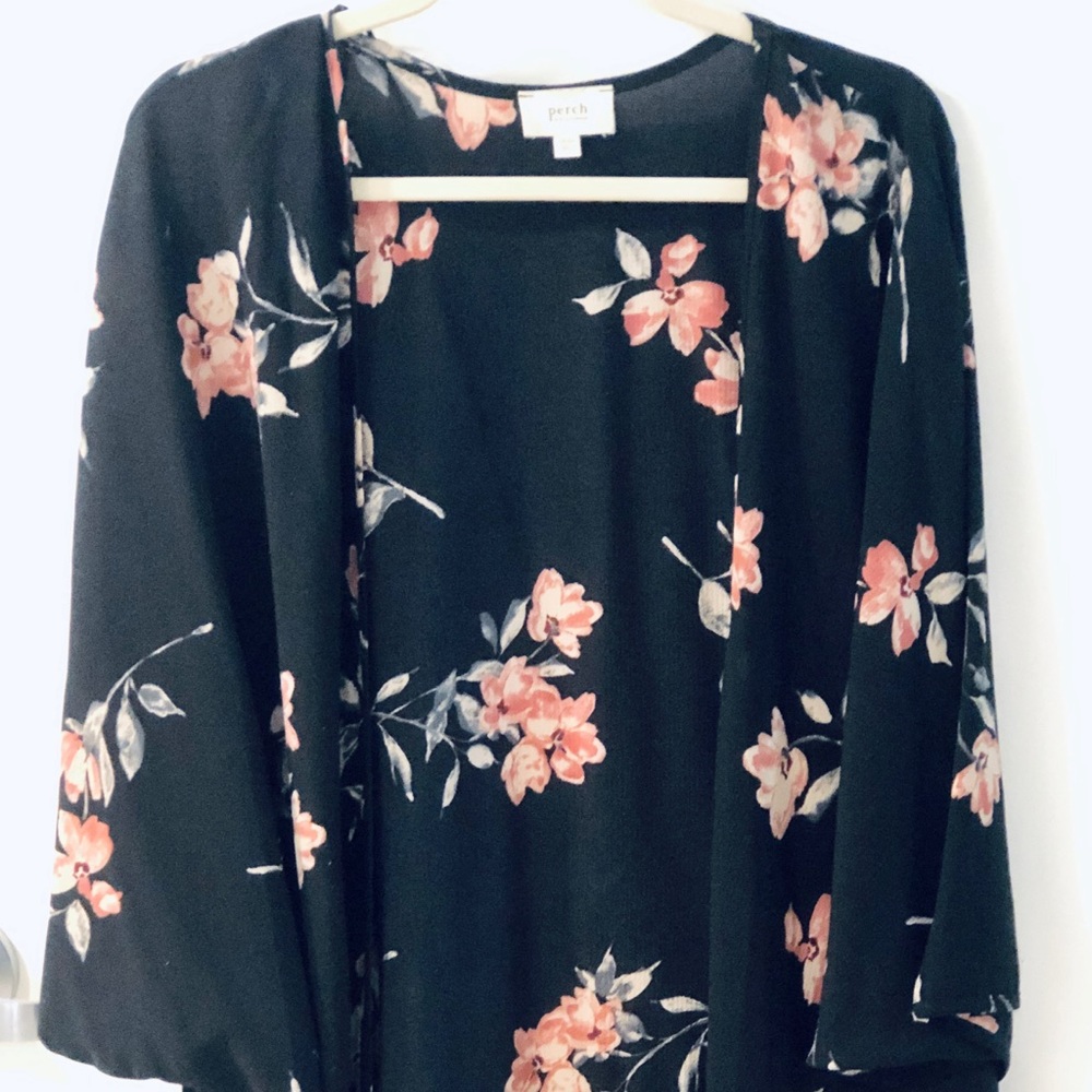 Blue Floral Kimono by Perch